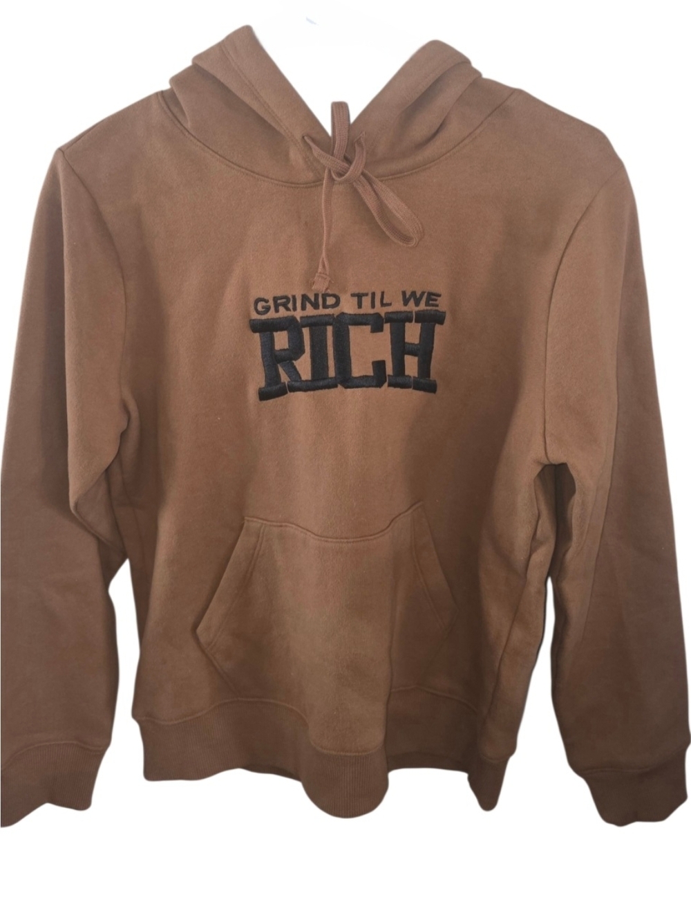 Double Zero Embroidered Grind Til We Rich Mens Sweatshirt Size Small NWOT